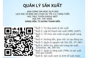 Quản lý sản xuất khai giảng 20h ngày 26/9/2023