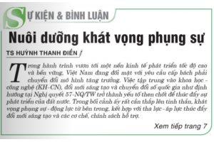 Nuôi dưỡng khát vọng phụng sự